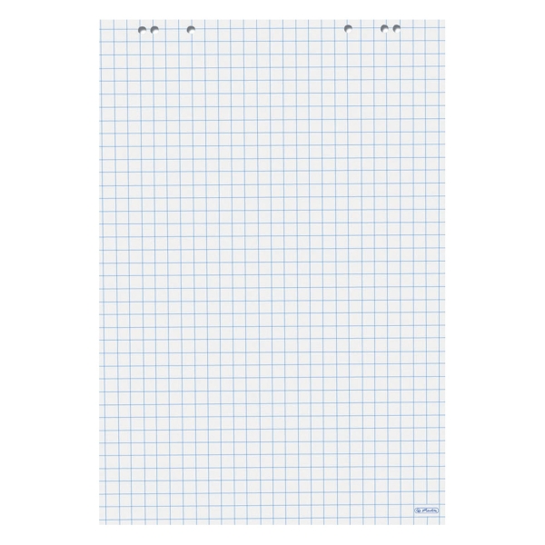 Herlitz Flipchartblock mit 20 Blatt - kariert, HxB: 99 x 68 cm