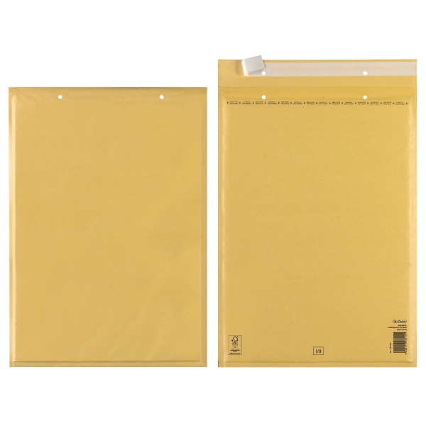 Herlitz Luftpolsterversandtaschen, braun, Innengröße: 290 x 445 mm, 10 Stück