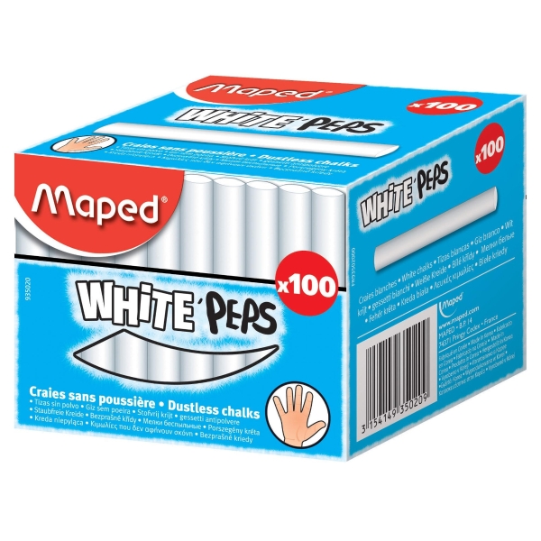 Dustless Board Chalk White - Pack Of 100