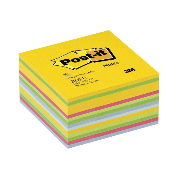 3M Post-It Note Cubes Ultra Assorted Colours