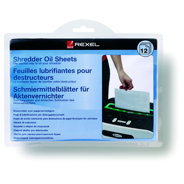 PK12 REXEL SHREDDER OIL SHEETS