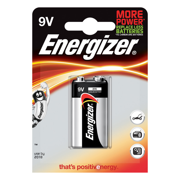 Energizer 9V LR61 Alkaline Base Batterien, 9 Volt