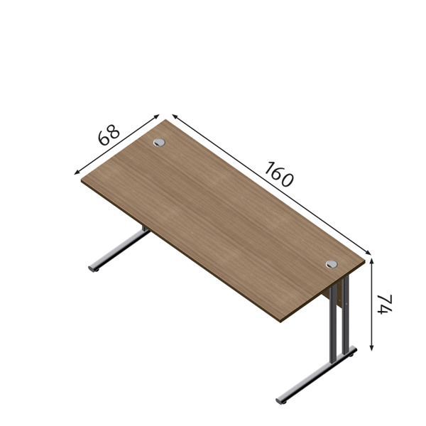 RECT DESKTOP BC03 160X68X74 CM CALVADOS