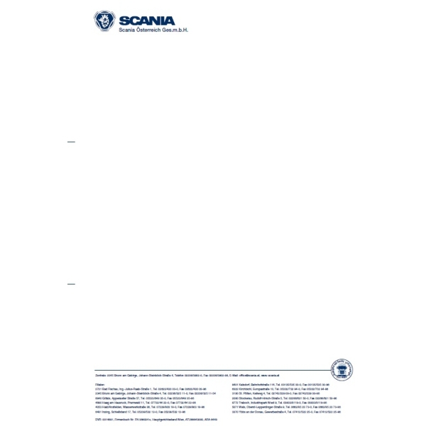 SCANIA A4 LETTER SHEETS LOGO