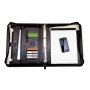 Monolith Executive Leather Zipped Folder Black