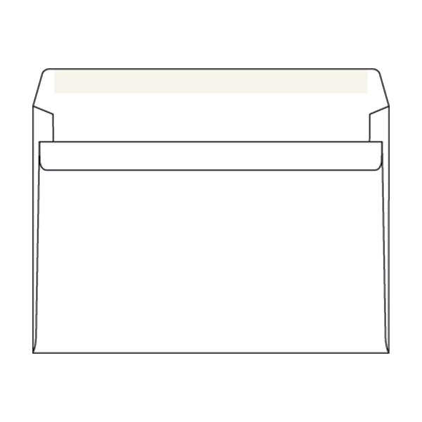 Obálky samolepiace biele C5 (162 x 229 mm), 50 kusov/balenie