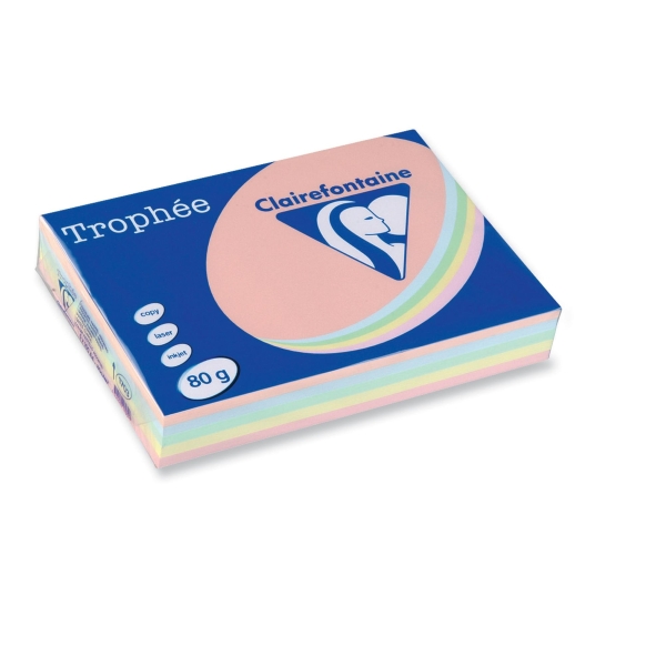 Trophée farebný papier Clairefontaine, A3 80 g/m² - pastelový mix