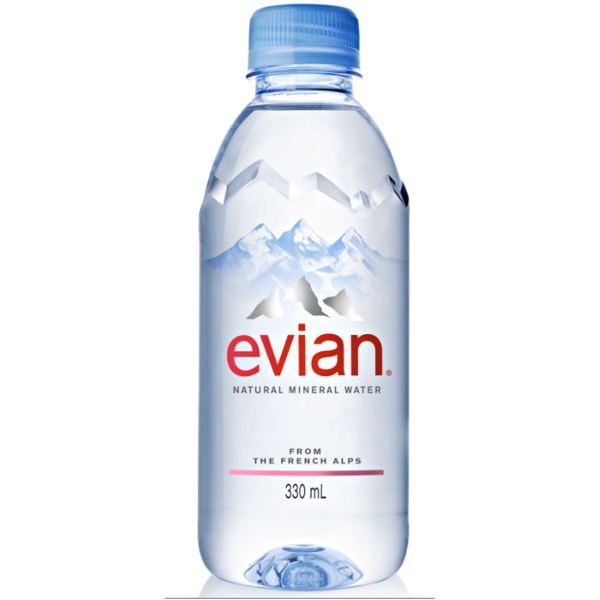 Prírodná minerálna voda Evian, 24 ks à 0,33 l