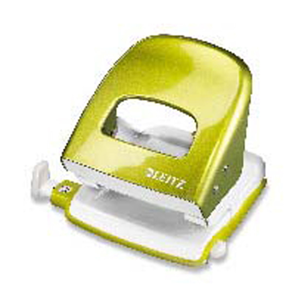 LEITZ WOW 2-HOLE PAPER PUNCH GREEN