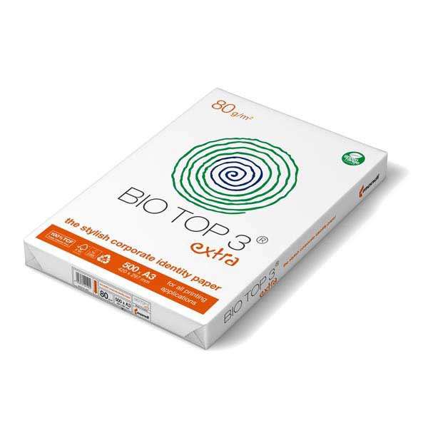 Kopierpapier Bio Top Extra A3, 80 g/m2, FSC, Packung à 500 Blatt