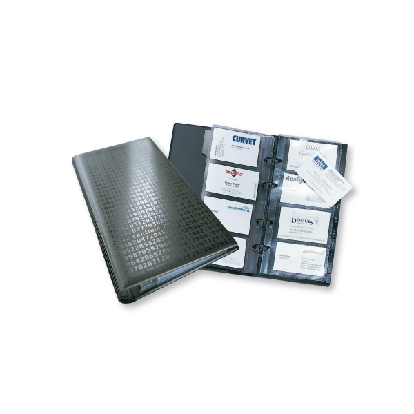 Visitenkarten-Zeigbuch Durable Visifix 2403, 145x255 mm, mit index A-Z, schwarz