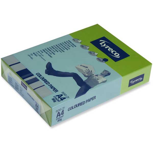 Lyreco coloured paper A4 80g grass green - pack of 500 sheets