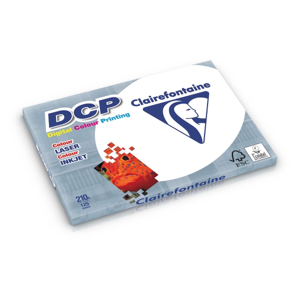 RAMETTE 125 FEUILLES DCP CLAIREFONTAINE 210G A4 BLANC FSC