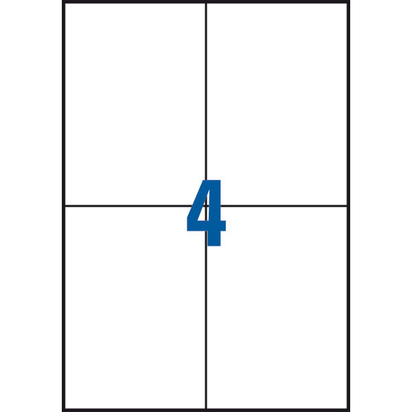 Etiquettes Zweckform 3458 105,0x148,0 mm, vert, emb. de 400 pcs