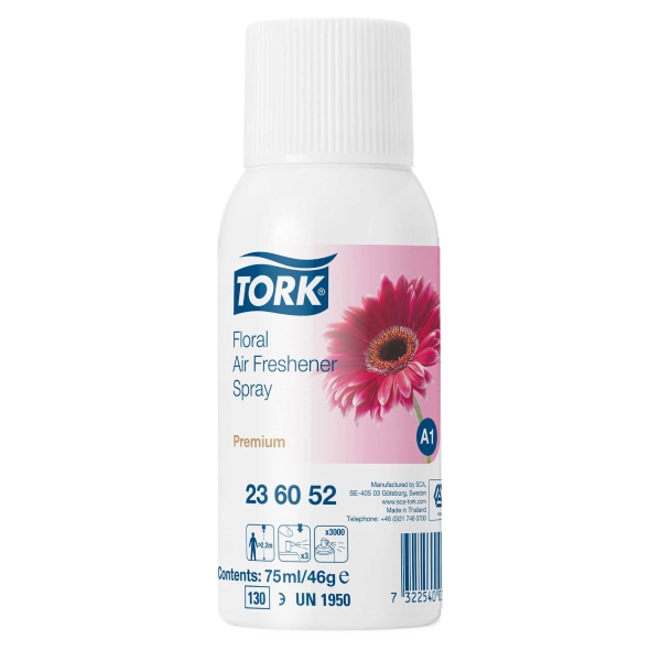 RECHARGE AIR FRESH FLORAL 75ML POUR 3000 PULVERISATIONS POUR TORK PREMIUM A1