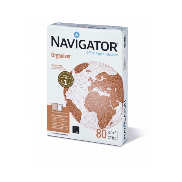 Kopierpapier Navigator Organizer A4, 80 g/m2, 4fach gelocht, FSC, Pk. à 500 Bl.
