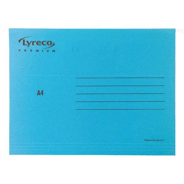 Hängemappen Lyreco Premium A4, 24,3 mm tief, blau, Packung à 25 Stück