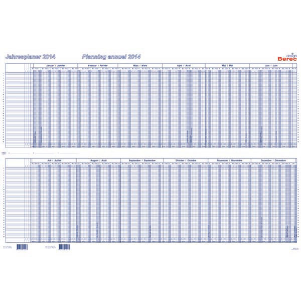 YEAR PLANNER B5702 CARDBOARD W90XH60CM