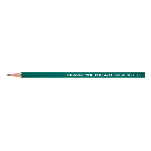 Crayon graphite Caran d'Ache 341 très dur, no. 4 vert foncé, Emb. à 12 pces.