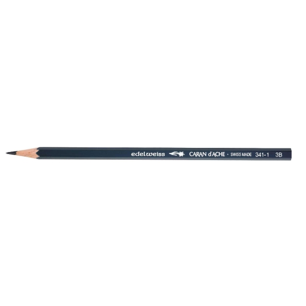 Crayon graphite Caran d'Ache 341 tendre, no 1 gris foncé, Emb. à 12 pces.