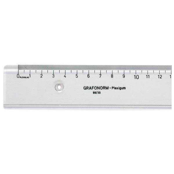 Massstab Grafonorm Plexigum, 30 cm, transparent