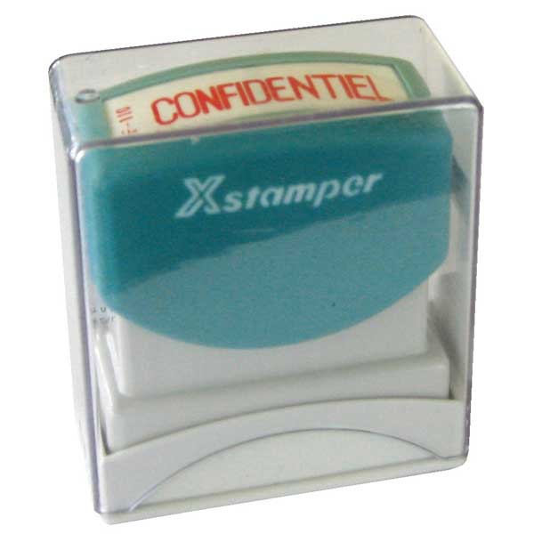 Wort-Stempel X-Stamper, Confidentiel, rot