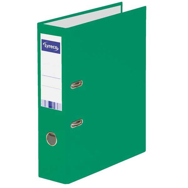 LYRECO BINDER A4 7 CM GREEN, MANUFACTURED WITH BIELLA