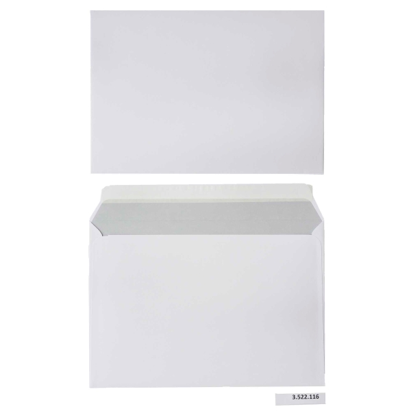 Enveloppes, C5, sans fenêtre, 100 g/m2, blanc