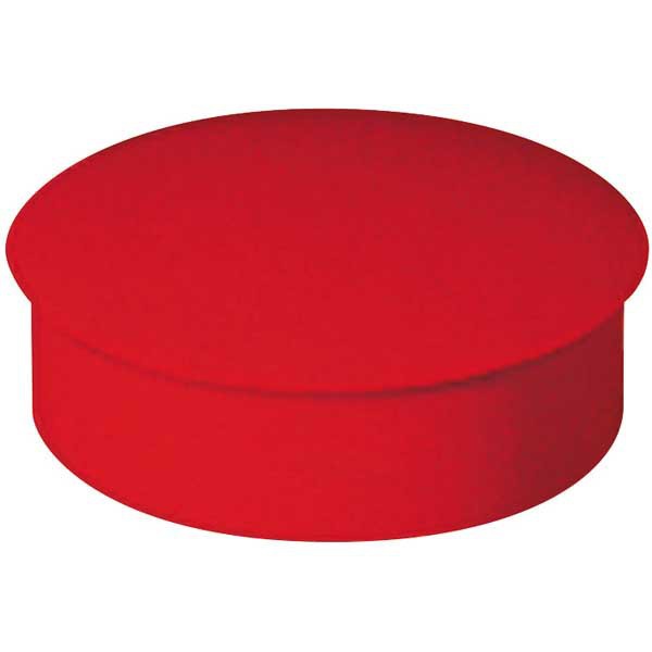 BLISTER 6 PUNAISES MAGNETIQUES RONDES LYRECO DIAMETRE 27 MM ROUGE