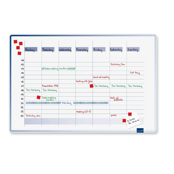 Legamaster 4900 accents linear weekly planner 60x90 cm