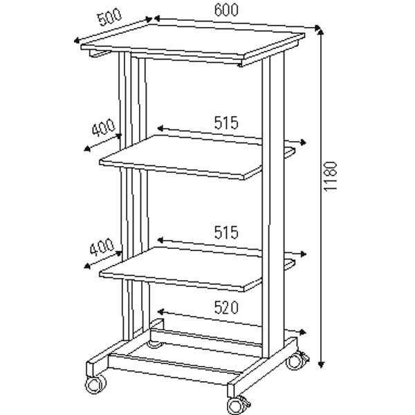 TWIN CLICK DRUCKERTISCH 6830 BUCHE/GRAU