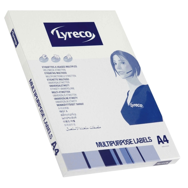 Lyreco étiquettes polyvalentes 70x41mm - boite de 2100