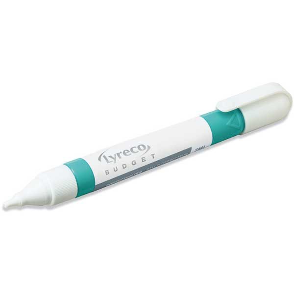 CORRETTORE LIQUIDO A PENNA LYRECO BUDGET DA 7 ML PUNTA IN PLASTICA