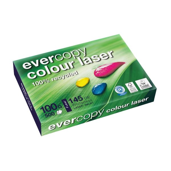 Farblaserpapier Evercopy Colour Laser A4, 100 g/m2, FSC, Packung à 500 Blatt