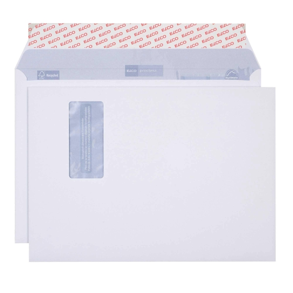 Enveloppes Elco proclima C4, fenêtre à droite, 120 g/m2, blanc