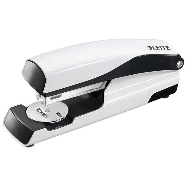 LEITZ WOW 5502 HALF-STRIP STAPLER 24/6-26/6 UP TO 30 SHEETS - WHITE