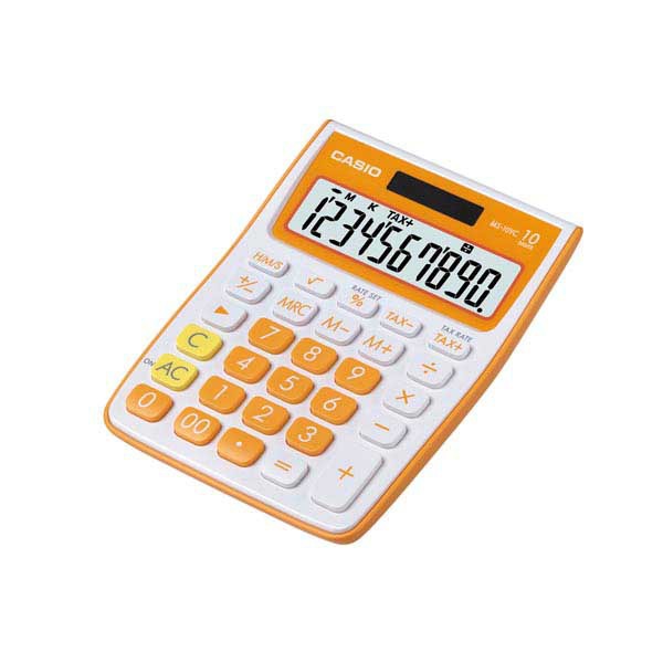 Calculatrice de poche Casio MS-10VC, orange