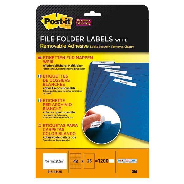 PK1200 POST-IT R-FI48 FILE LAB 45.7X21.2