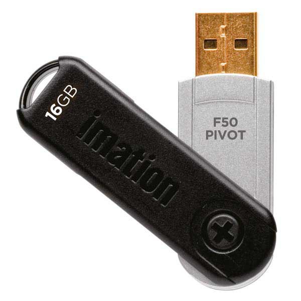 Imation Defender F50 swivel USB stick 24-5MB/sec - 16GB