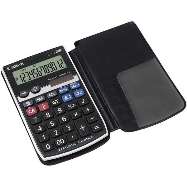 Calculatrice de poche Canon LS-12TC, 12 chiffres, noir