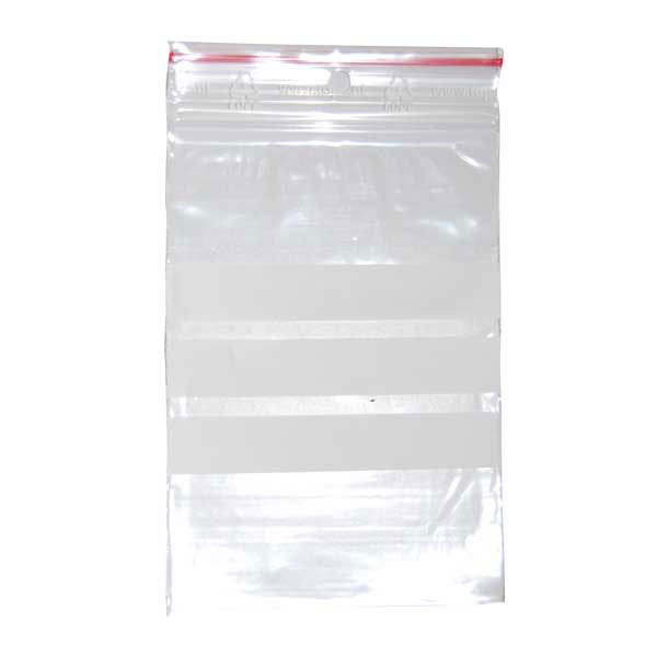 Resealable Bag, Brieger, 220 x 280 mm, 3 labelling fields, Pack of 100 (77220)