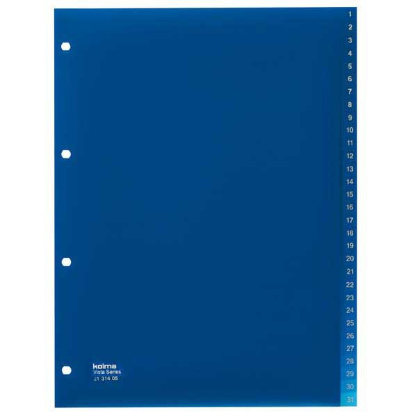 Register A4 Vista Index 1-31, blau/transparent (2131405)