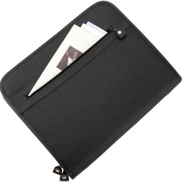 ALASSIO CONF FOLDER MILANO W/ZIP A4 BLK