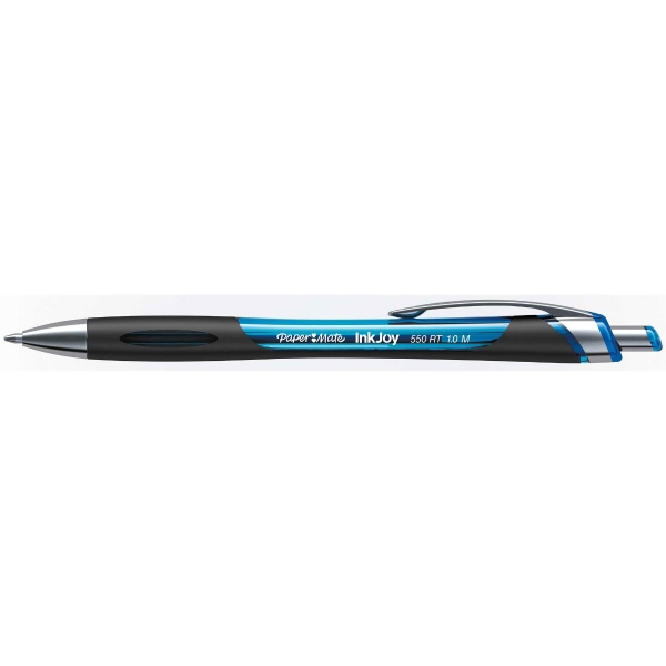 STYLO BILLE RETRACTABLE PAPERMATE INKJOY 550 RT 0,7 MM ENCRE ULV BLEU