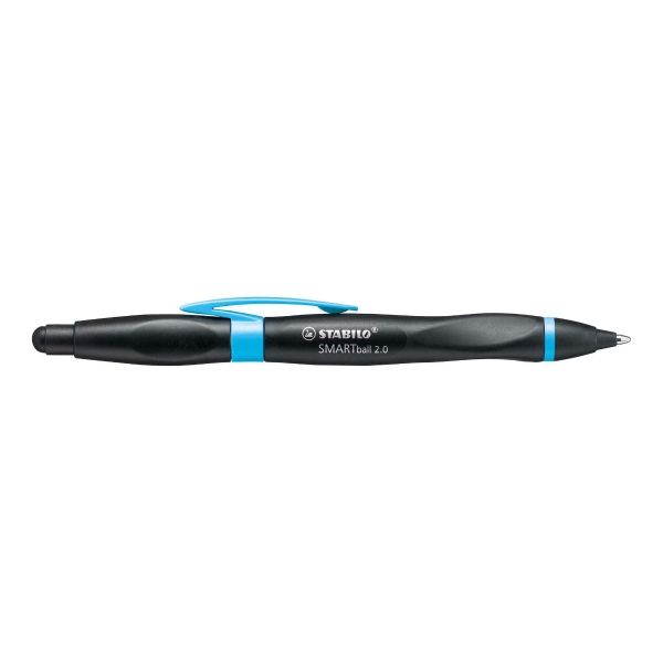 STYLO BILLE RETRACTABLE ET RECHARGEABLE STABILO SMARTBALL POUR GAUCHER ENC NOIRE