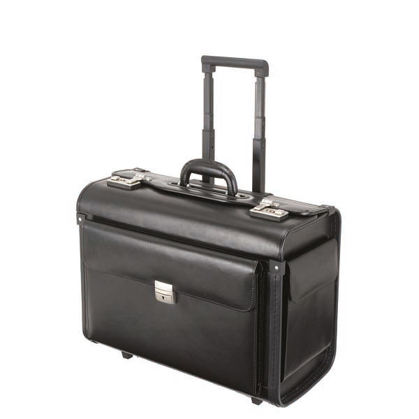 ALASSIO SILVANA PILOT CASE LEATHER BLACK