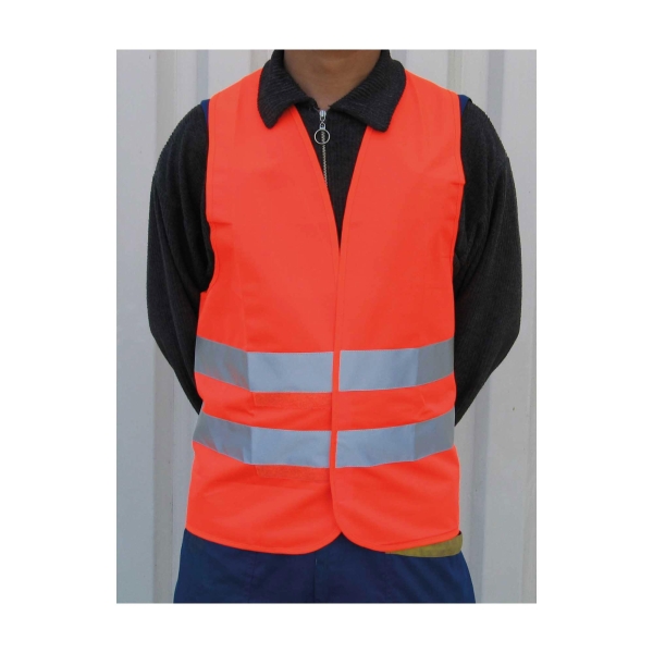 GILET DE SECURITE VISO 100 POLYESTER AVEC REFLECTEURS TAILLE XL ORANGE