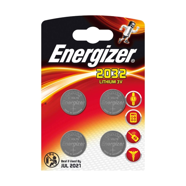 ENERGIZER WATCH BATTERIES CR2032 - PACK OF 4