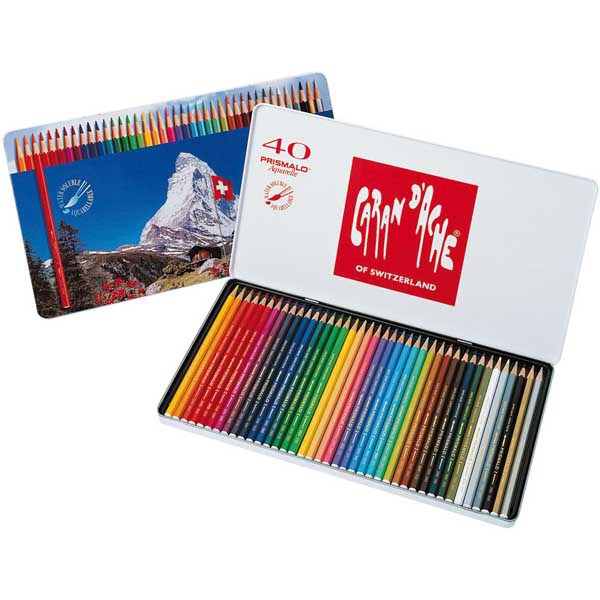 COLORING PENCILS BOX CARAN D'ACHE PRISMALO I, 999/40, 40 PENCILS/BOX (SALE)