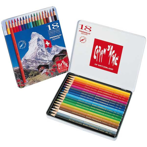 Crayon de couleur Caran d'Ache Prismalo I, 999/18 set de 18 couleurs